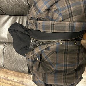 Legendary Whitetails Brown and Blue Plaid Shirt Jacket